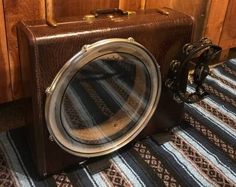 Faux Alligator Vintage Samsonite Suitcase Drum