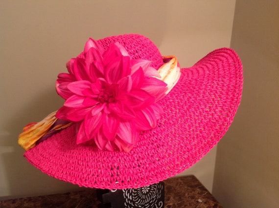 fuschia wedding hat