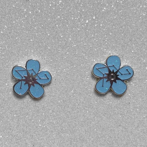 Stud Earrings ~ Addie LaRue Forget-Me-Not Inspired ~ Sterling Silver Plated