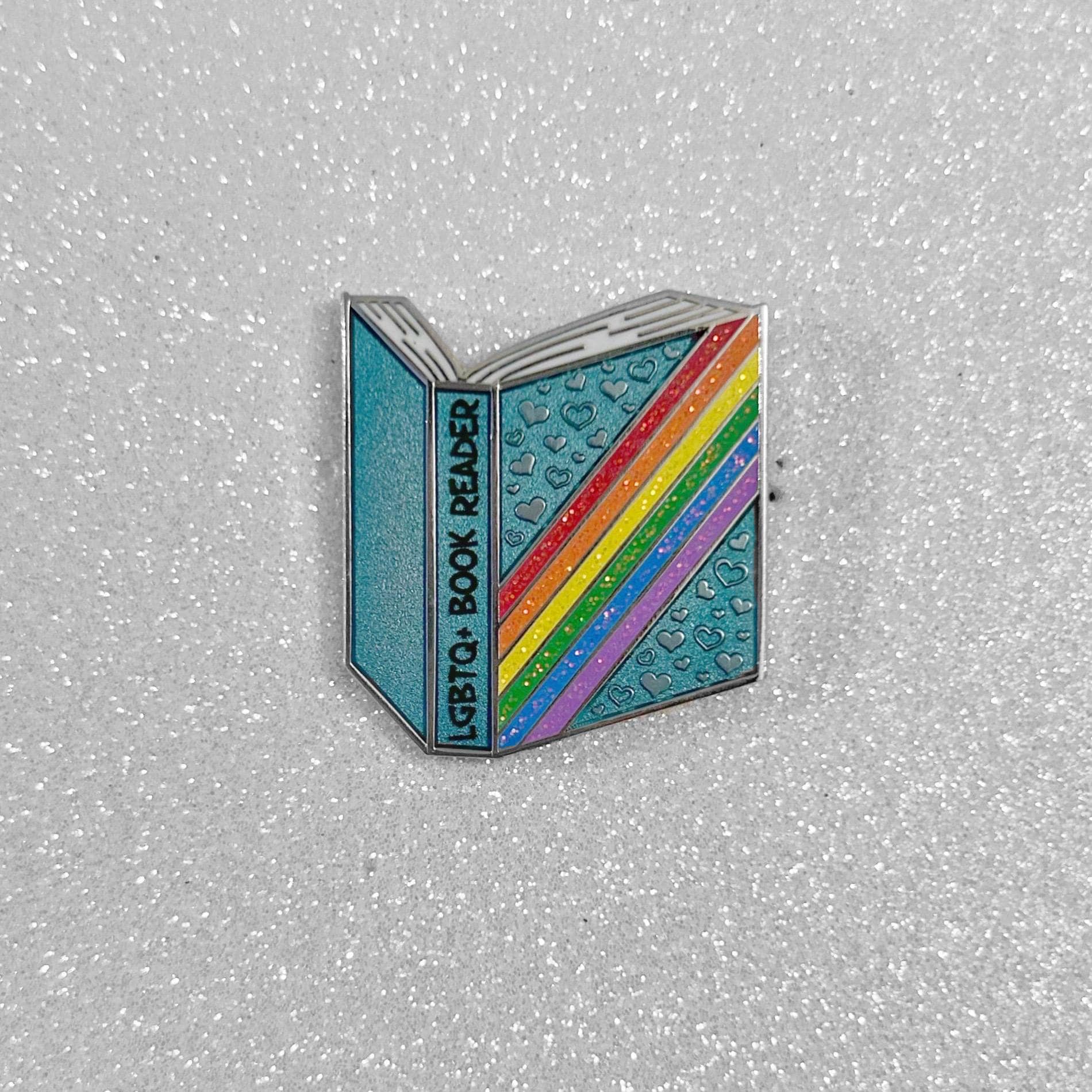 Enamel Pin ~ LGBTQ Book Reader - Book Reader Series