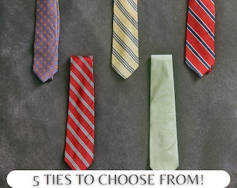Brooks Brothers Makers/Makers & Merchants Men's Neck Ties, Lot of 5 - Power Ties for Business, Formal Events, Weddings, and More!