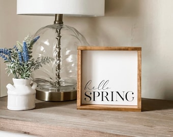 Hello Spring Sign: Rustic Farmhouse Decor