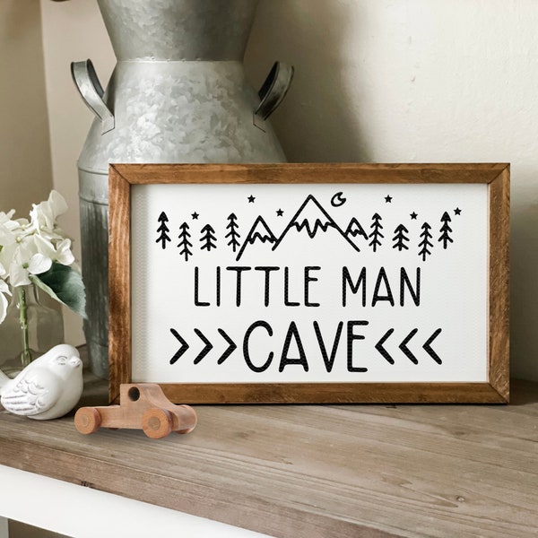 Little Man Cave Sign, Kids Room Sign, Boys Room Decor, Kids Decor, Game Room Sign, Man Cave Sign, Kids Birthday Gift, Baby Shower Gift
