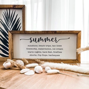 Summer List Sign, Summer Decor, Summer Sign, Beach House Decor