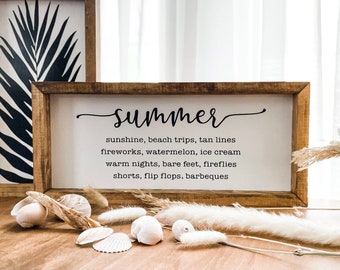 Summer List Sign, Summer Decor, Summer Sign, Beach House Decor