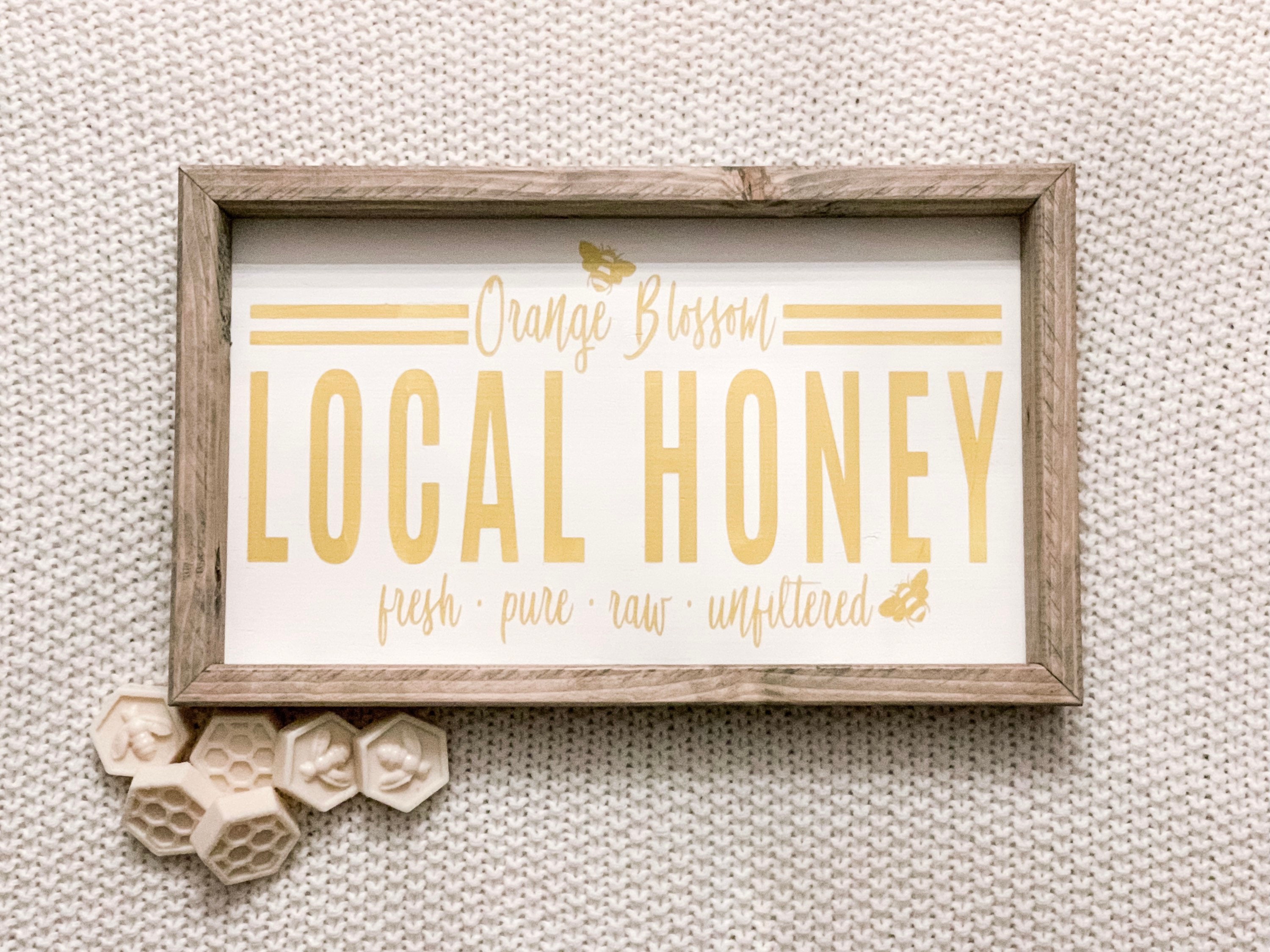 Orange Blossom Local Honey Sign Honey Sign Kitchen Sign Etsy