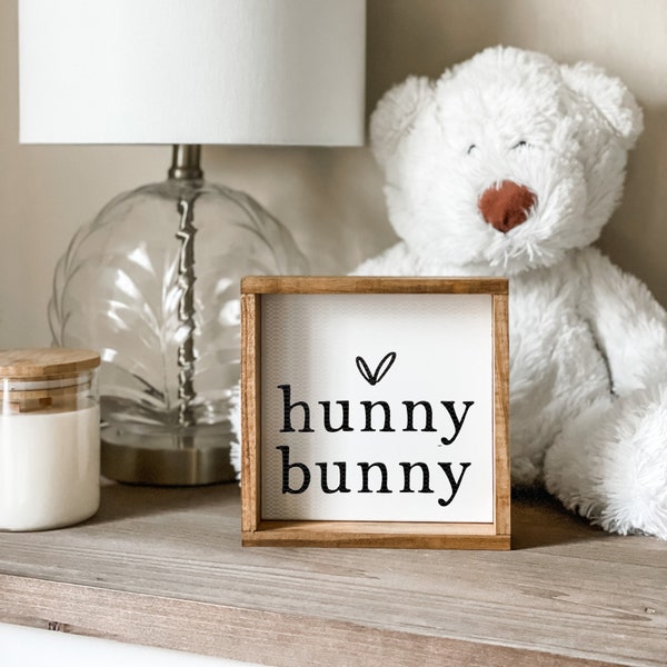 Honey Bunny Sign, Easter Sign, Nursery Sign, Easter Decor, Nursery Decor, Tiered Tray Sign