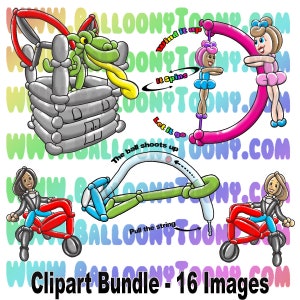 Gina Williams&#39; Twisty Journey Balloon Animals 16 Images BUNDLE - FSJ Bundle - Tutorials at DarrenMortiboyFSJ and TheBalloominati.com