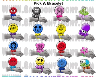 Festival Wearable Bracelets Menu Balloon Animal Menu 17 image BUNDLE - Balloon Menu Clipart - Print balloons at LaRocks.com