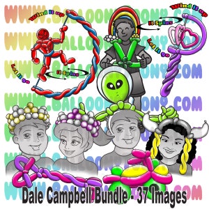 Dale Campbell&#39;s Florida SuperJam Balloon Animal 37 Image BUNDLE - Balloon Menu Clipart - FSJ