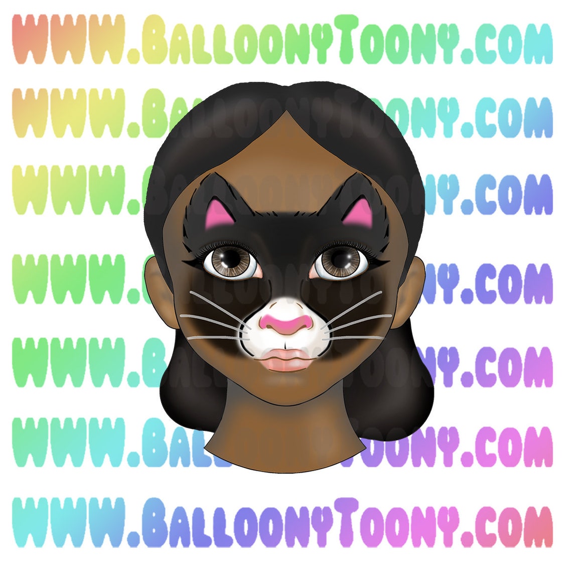 FACE PAINT MENU Black Cat Face Paint 9 Image Bundle Face - Etsy