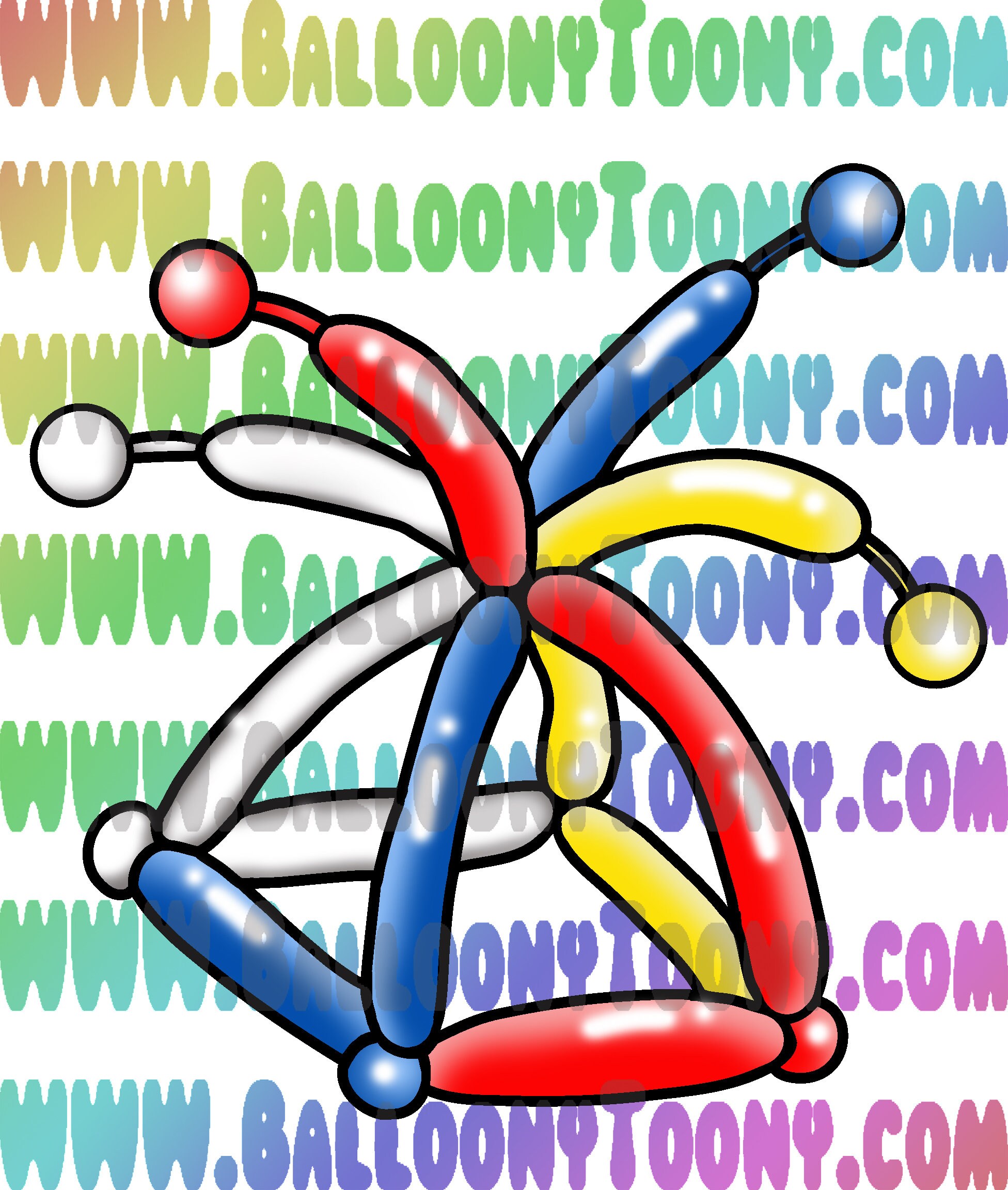 Jester Balloon Jester Hat Wearable Balloon Animal Images PLUS Holiday Colored Edition ...