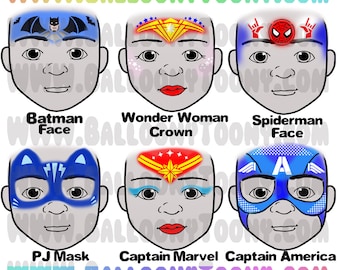 super hero face painting, Orlando Face Painting