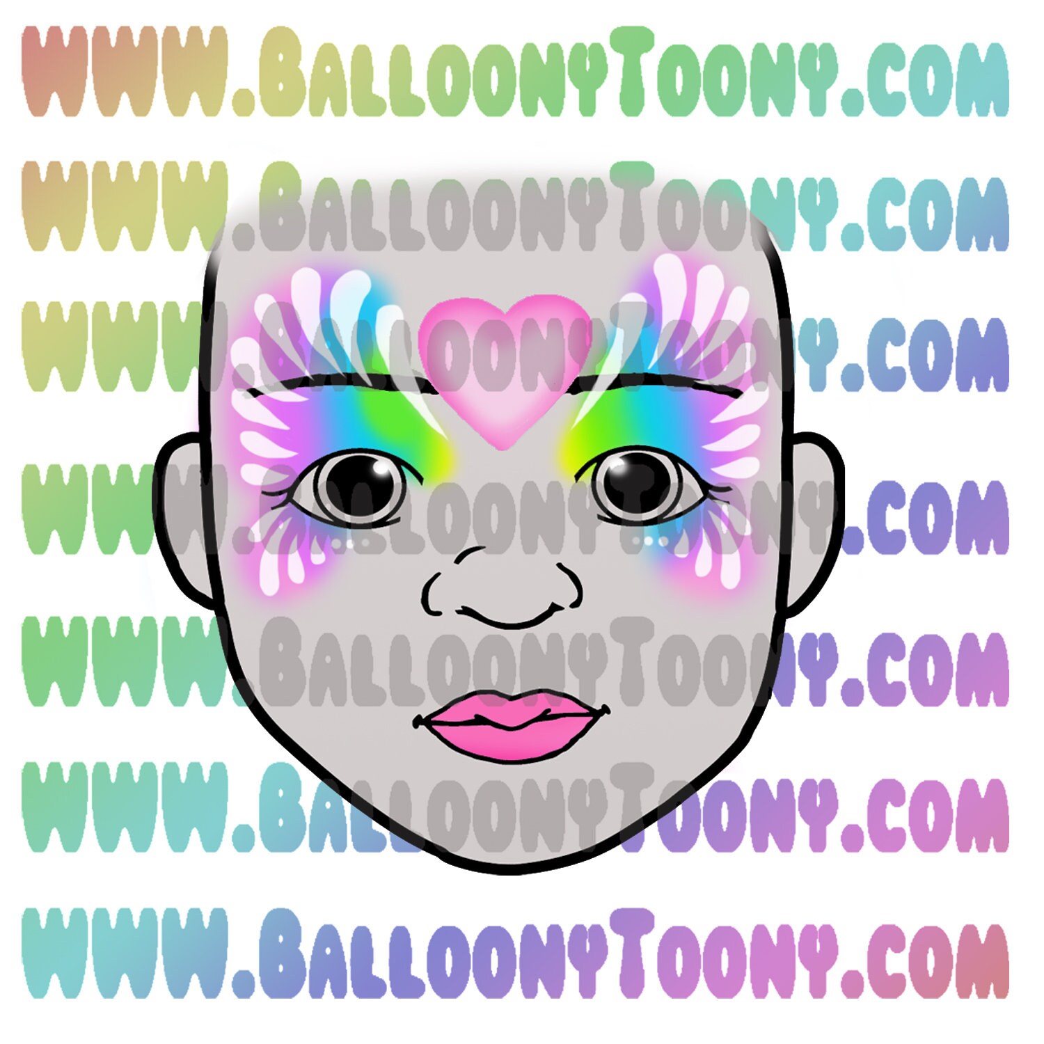 FACE PAINT MENU Pretty Faces 8 Image Bundle - Face Painting Menu Page ...