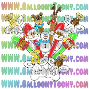 BAULDY&#39;S JOLLY STICKS Balloon Animal 11 Image Bundle - Balloon Menu Clipart