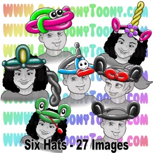 Teresa Forst - Shades the Clown's Hats, Hats & More Hats Balloon Animal 51 Images BUNDLE - Florida Super Jam Bundle