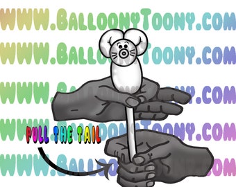 Spiele - Jumping Maus Ballon Tier Bild - Ballon Menü Clipart