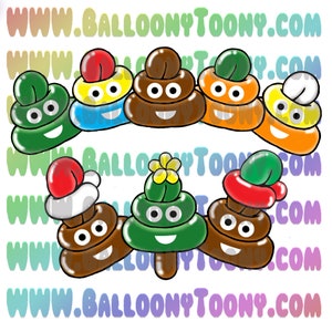 Juan Gonzales&#39; Poo Emoji Balloon Animal - Balloon Menu Clipart - Balloon Clipart -