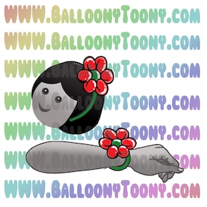 Flor Wearable diadema / pulsera globo Animal Imágenes de animales - Globo menú Clipart - Globo animal menú clipart