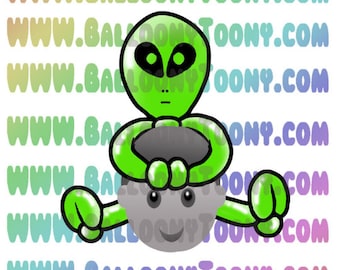 Alien Hitchhiker Hut Ballon Tier Bild - Ballon Menü Clipart - www.youtube.com/watch?v=a9BducciQYM