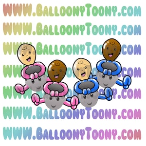 Dziecięcy kapelusz autostopowicza Balon Zwierzęta Obrazy - Menu balonów Clipart - Zawiera specjalne wydruki Balon dla dziecka autorstwa Juana Gonzalesa w LaRocks.com