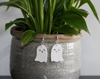 Cute Little Halloween Ghost Earrings : Silicone, Vegan and Hypo-Allergenic