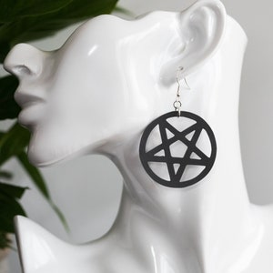 Pentagram Dangle Earrings : Soft Silicone, Vegan and Hypo-Allergenic