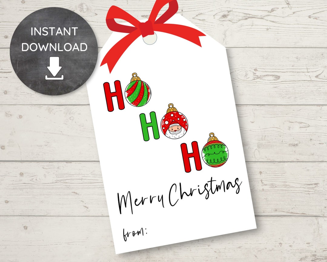 Printable Christmas Gift Tags | Holiday Favor Tags | Festive Xmas ...