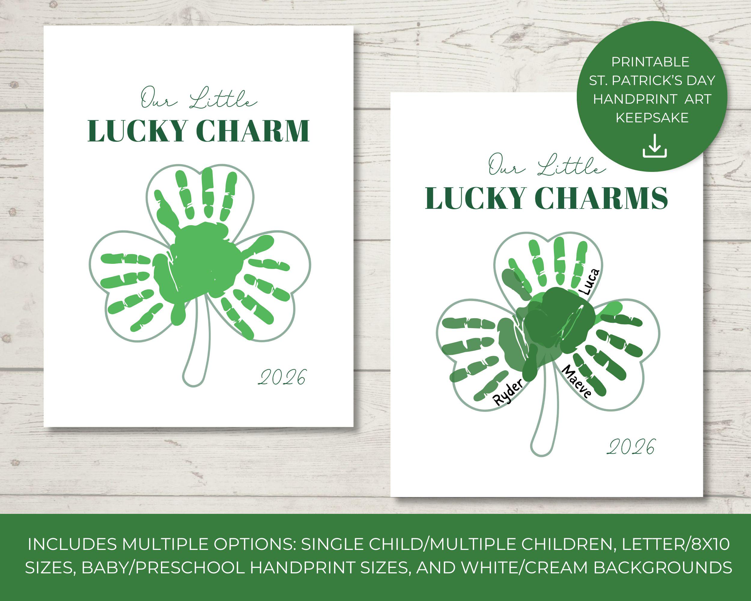 St. Patrick's Day Handprint Craft Printable, Saint Patrick's Day…