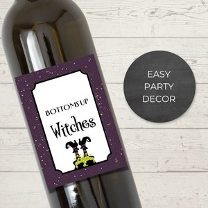 Halloween Printable Wine Bottle Labels, Instant Download, Set of 4 ...