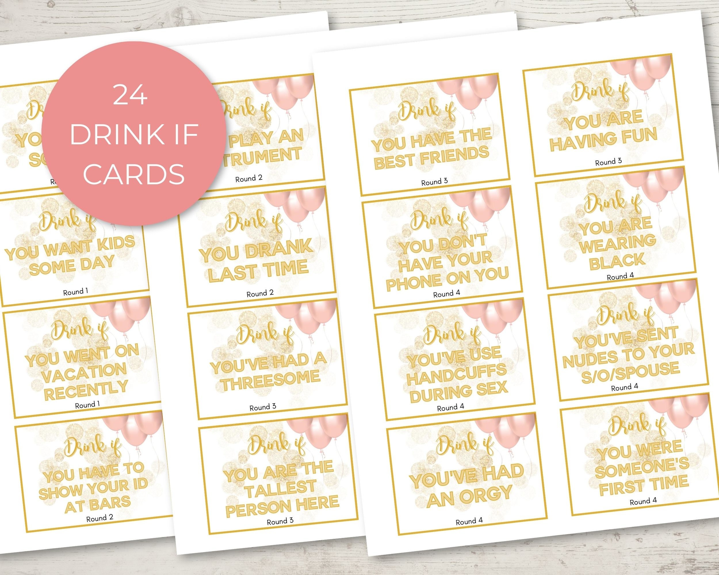 Printable Adult Party Drinking Games for New Year's Eve Etsy