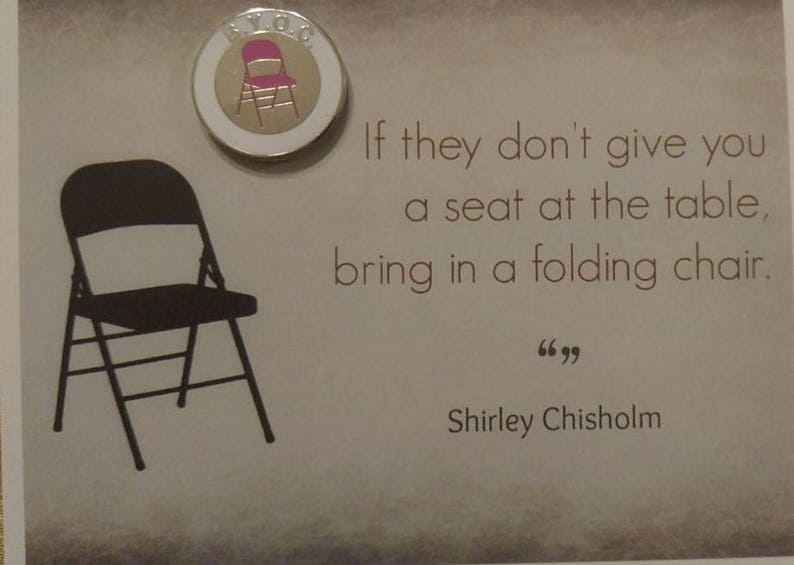 BYOC Pink Enamel Pin, Bring Your Own Chair Etsy