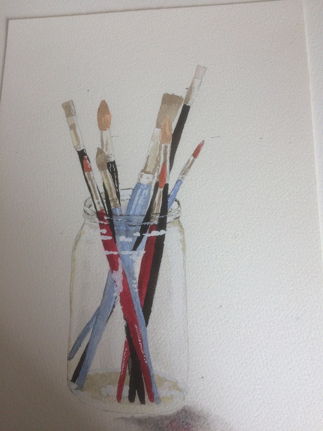 Paint Brushes in a Jar. Etsy