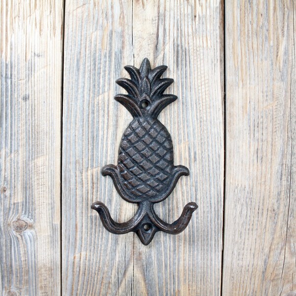 Pineapple Coat Hook, Cast Iron Double Wall Hook