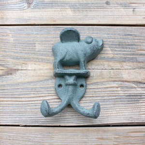 Fliegendes Schwein Haken, Gusseisen Bauernhof Küchen Wandhaken