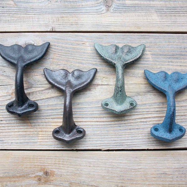 Small Whale Tail Coat, Robe or Towel Hooks