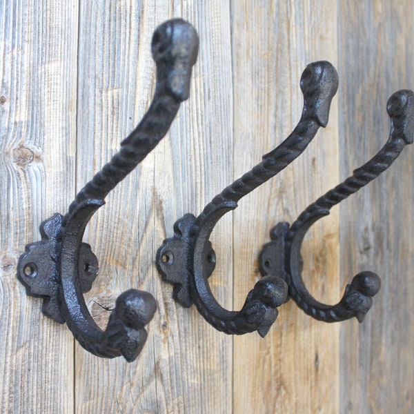 Twist Rope Coat Hook, Decorative Cast Iron Hooks