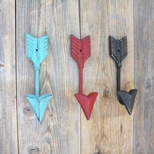 Colorful Arrow Hooks, Boho Coat Hook, Arrow Wall Hooks