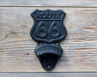 Route 66 Gusseisen Flaschenöffner