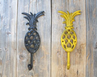 Pot Holder Jewelry Holder Hawaiian Jewelry Salvaged Wood Jewelry Knob Holder Hat Rack Pineapple Sign