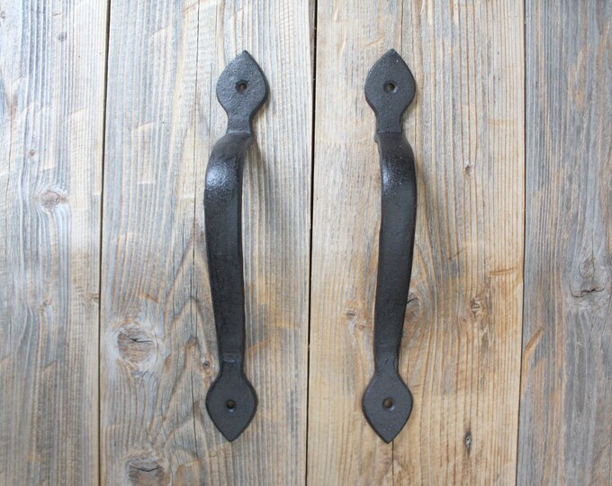 Barn Door Handles, Cast Iron Door Pull, Shed or Gate Handle Etsy
