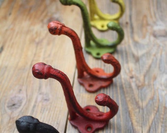 Cast Iron Hook - Simple Double Wall Hook - Classic Coat Hanger