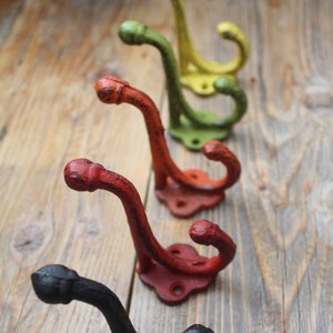 Cast Iron Hook Simple Double Wall Hook Classic Coat Hanger image 1