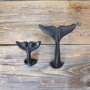 Cast Iron Whale Tail Wall Hook - Hooks & Knobs