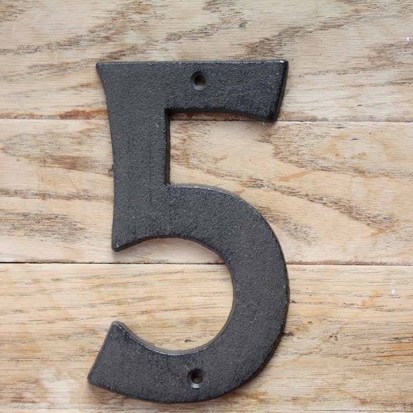 Cast Iron House Number, Number Five (5)