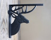 Cast Iron Deer Shelf Bracket, Shelf Supports, Hunter Home Decor