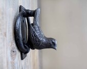 Cast Iron Bird Door Knocker, Unique Front Porch Decor