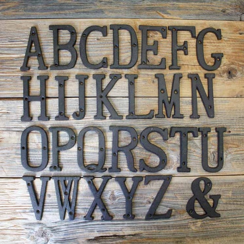 Small Cast Iron Metal Letters for DIY Crafts or Signs Etsy