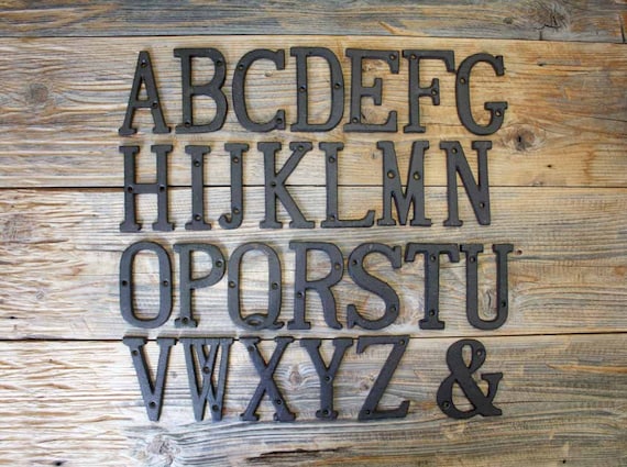 Small Cast Iron Metal Letters for DIY Crafts or Signs 