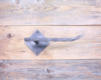 Rustic Forged Iron Toilet Paper Holder